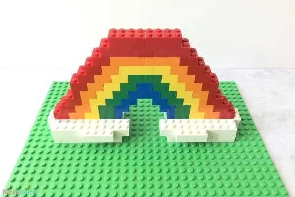 rainbow made of LEGOs