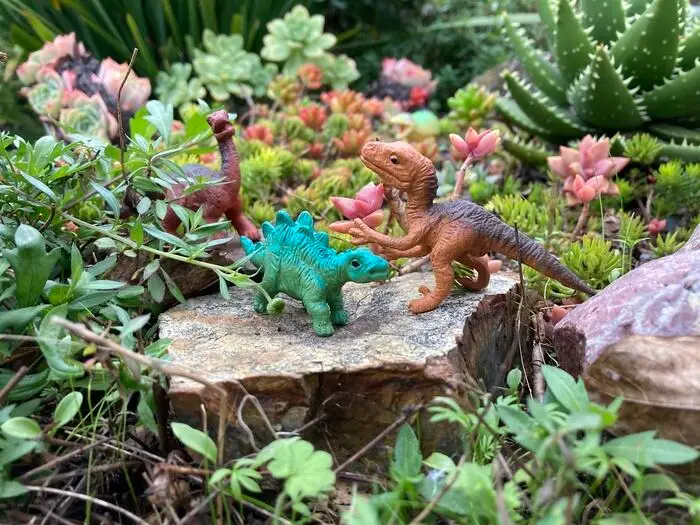 Dinos in the garden