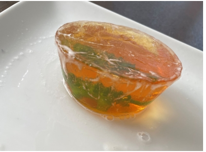 dino soap bar: dinosaur inside bar of glycerin soap