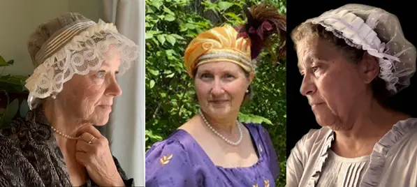 photos of actors for First Ladies: Abigal Adams, Dolley Madison, and Sally Hemings