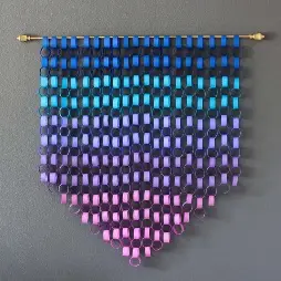 colorful paper chain wall hanging